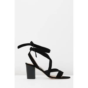 NEW MODE COLLECTIVE women's lace up mid heel in black